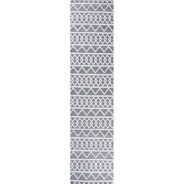 Aylan High-low Pile Knotted Trellis Geometric Indoor/outdoor Area Rug